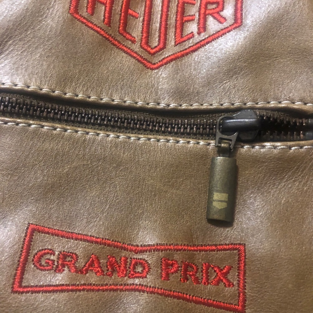 Tag Heuer Men Leather Jacket NEW! Size Large